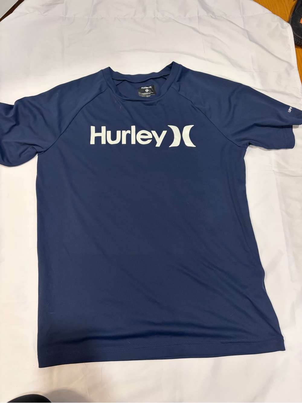 Hurley Kids Navy Blue Rashguard with White Logo